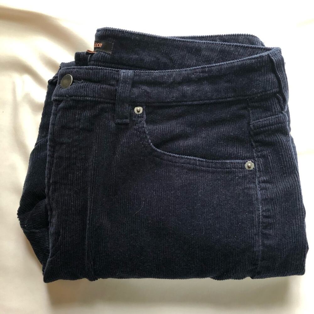 Quince organic cotton stretch corduroy straight leg pants deep navy womens 14 - Picture 14 of 14
